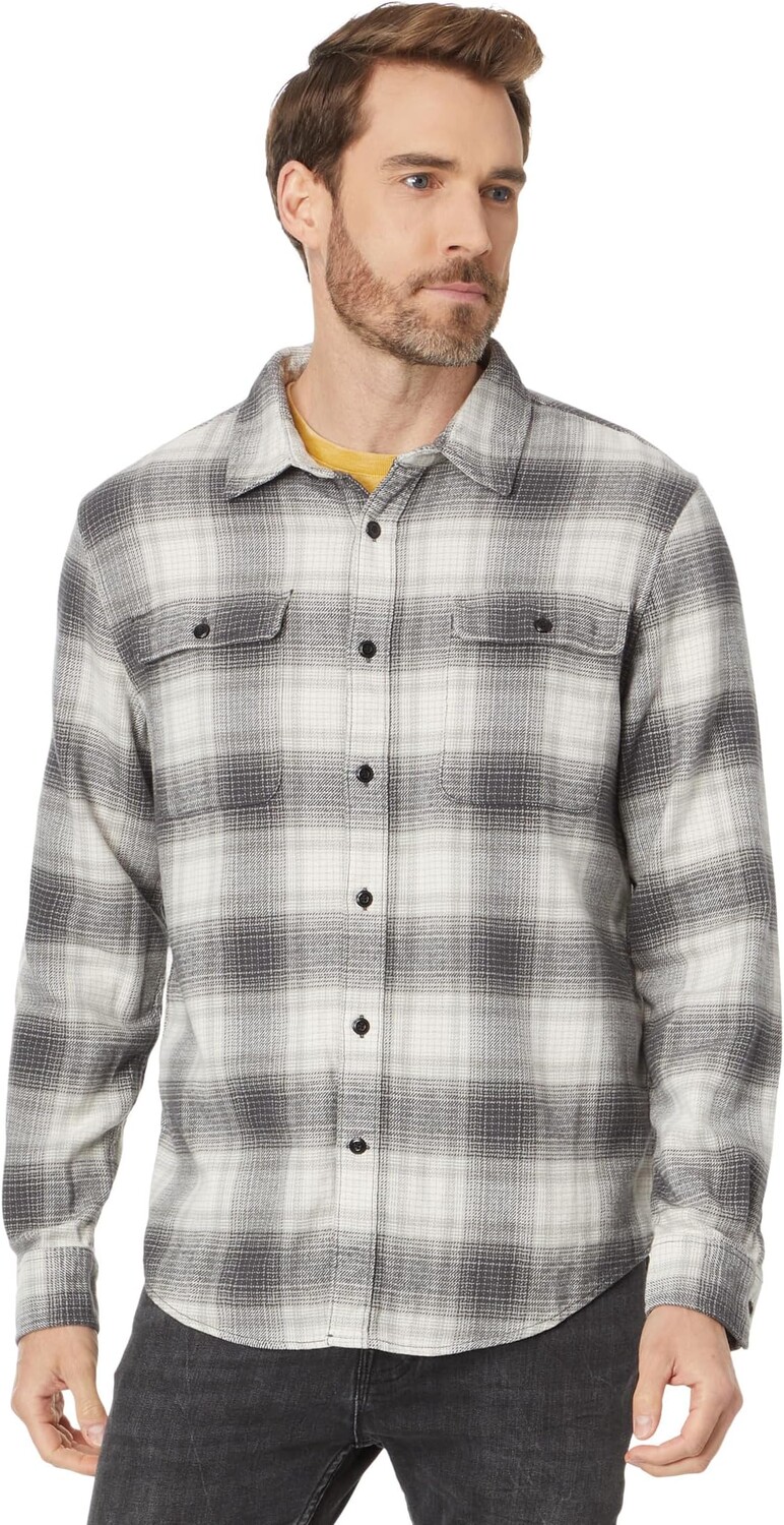 

Рубашка Lucky Brand Plaid Workwear Cloud Soft Long Sleeve Flannel, цвет Navy/Grey