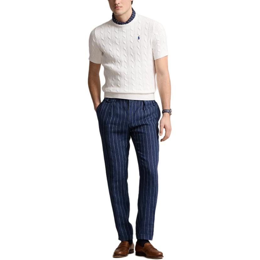 Polo Ralph Lauren Белая вязаная кофта FW24 для мужчин — фото 4