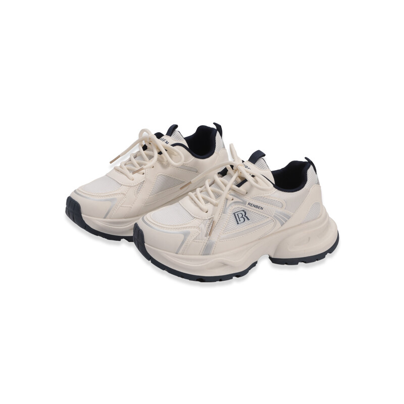 Кроссовки RENBEN Lifestyle Shoes Women's Low-top White/Blue, белый/синий — фото 2