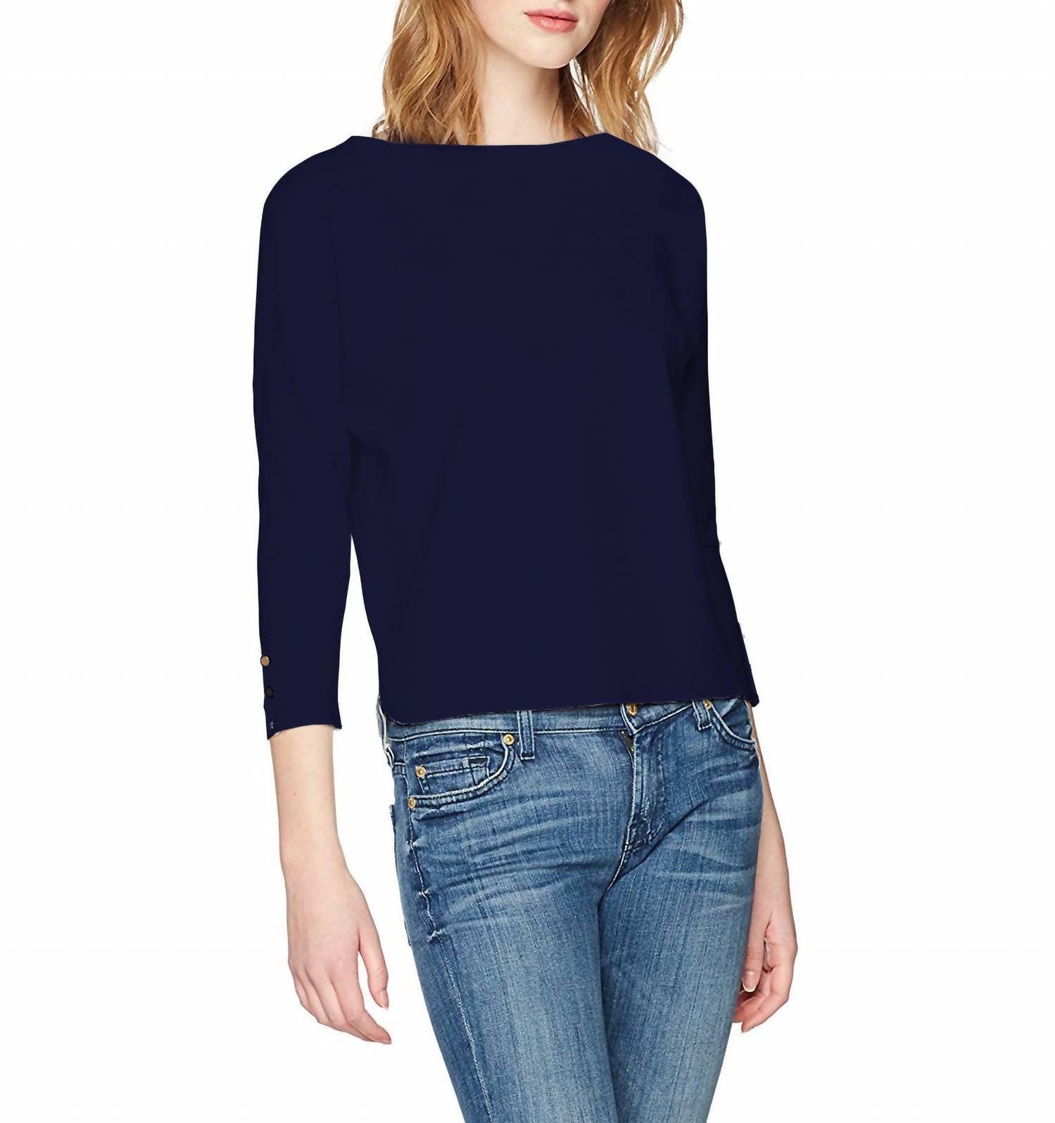 

Свободный короткий топ Ponte в цвете Night Iris Blue Three Dots