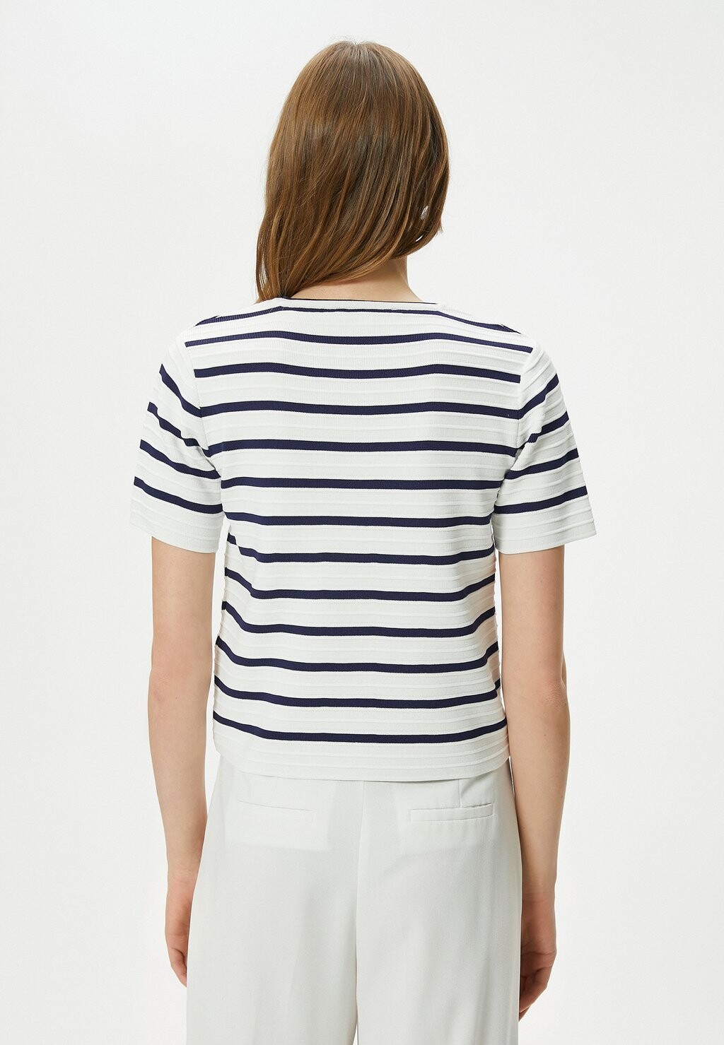 

Футболка с принтом CREW NECK SHORT SLEEVE Koton, темно-синий