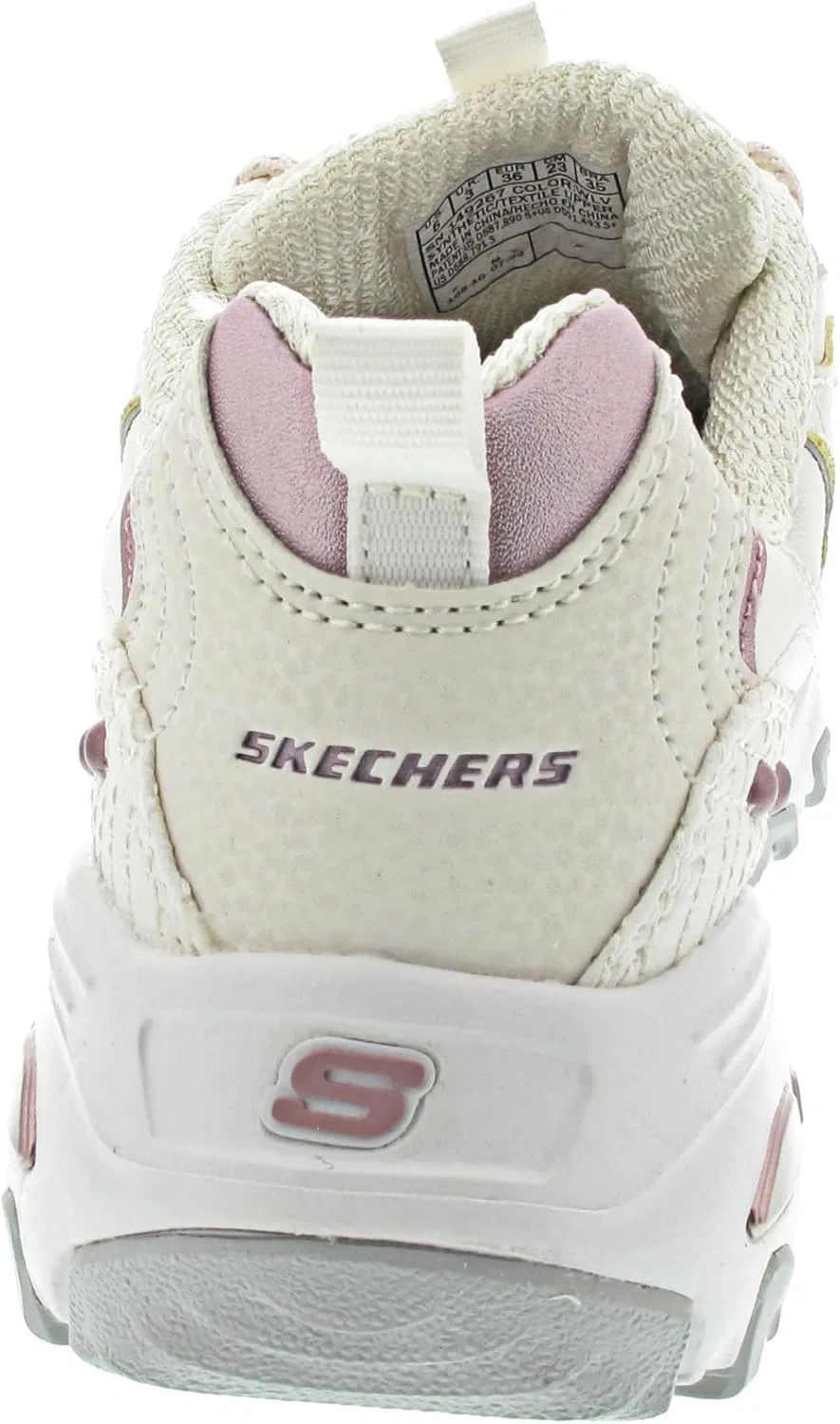 Женские кроссовки Skechers 149267 Wlv, White Duraleather Lavender Trim — фото 2