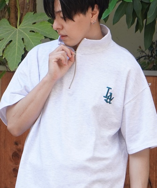 

STAY GOLD Футболка с половинной застёжкой-молнией, STAYGOLD, белая