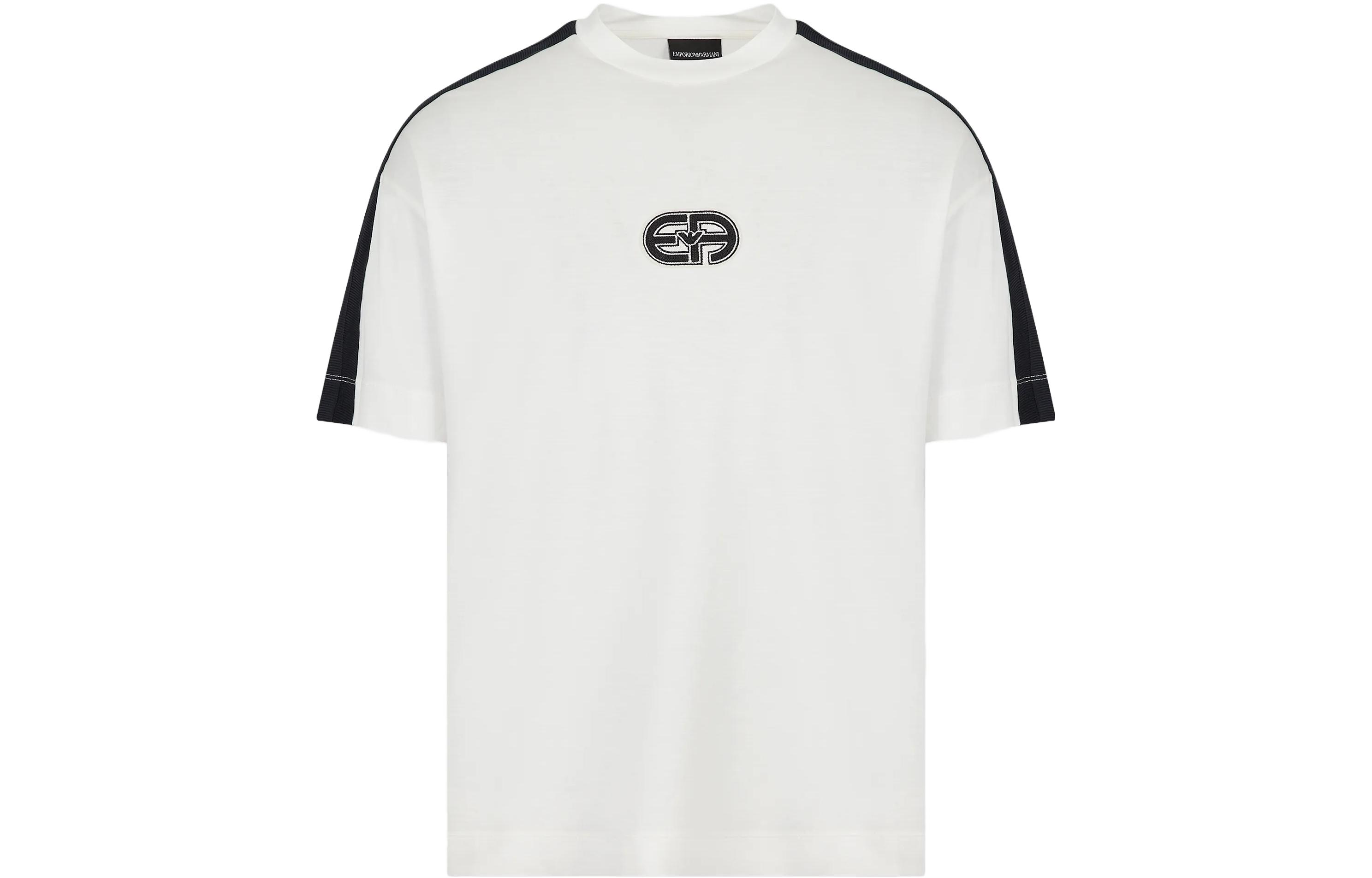

Футболка с цветными блоками и логотипом EMPORIO ARMANI, белый