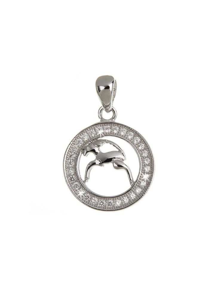 

SILBERKETTEN-STORE Подвеска из серебра 925 пробы с фианитами, символизирующая знак зодиака Козерог