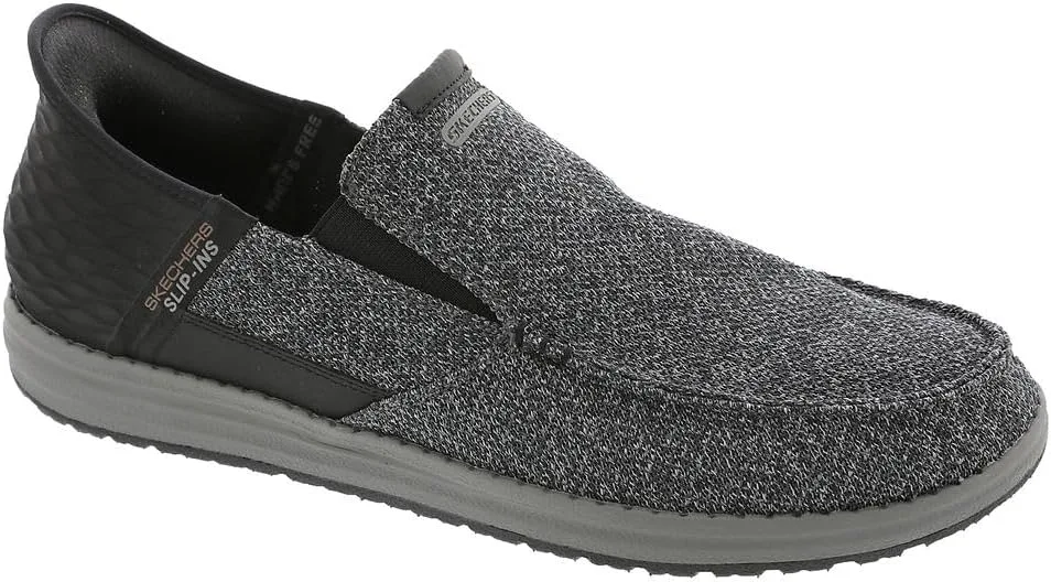 Мужские домашние лоферы Skechers Melson Bentin 210596 с лоферами, черный