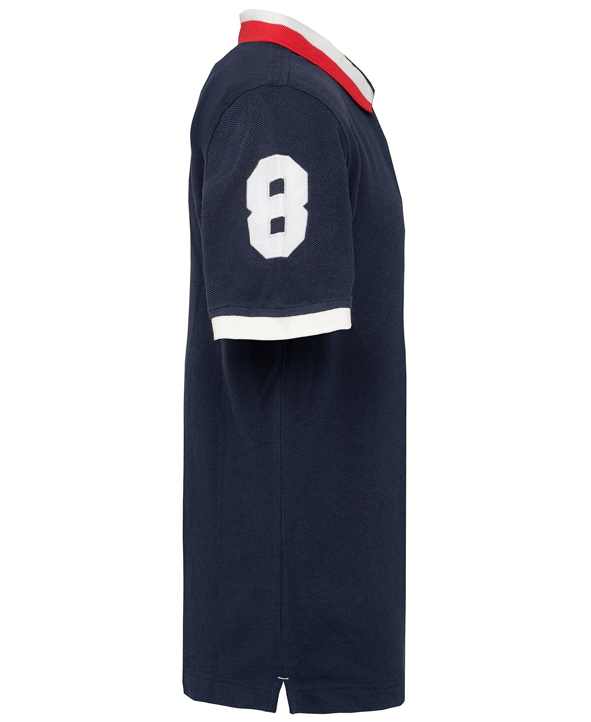 Матовая футболка-поло с полосатым воротником и вышивкой Big Boys Tommy Hilfiger — фото 3