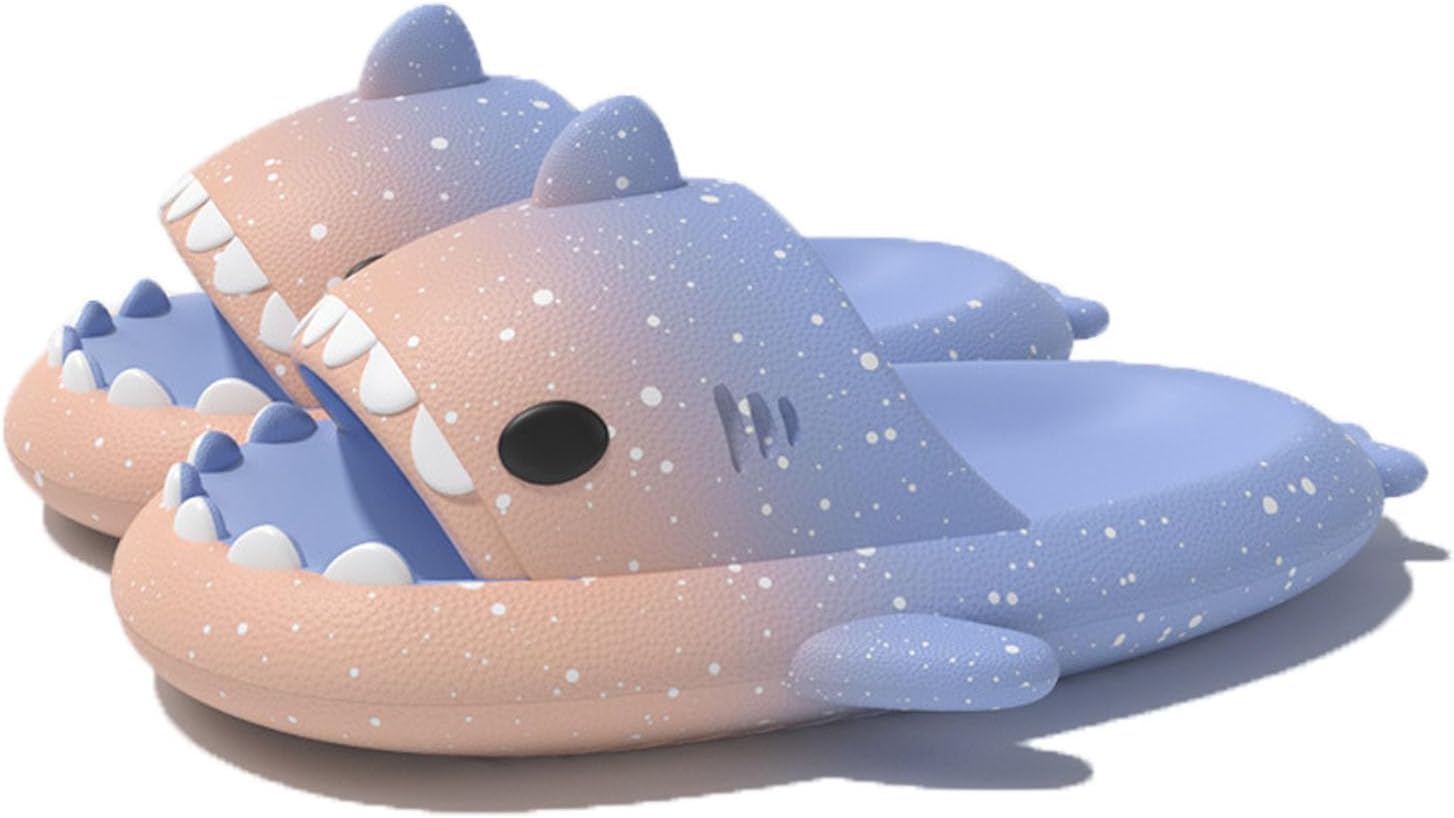 

Шлепанцы Zureto Spotted Starlight Shark - противоскользящие, быстро сохнущие сандалии - унисекс, синий/розовый