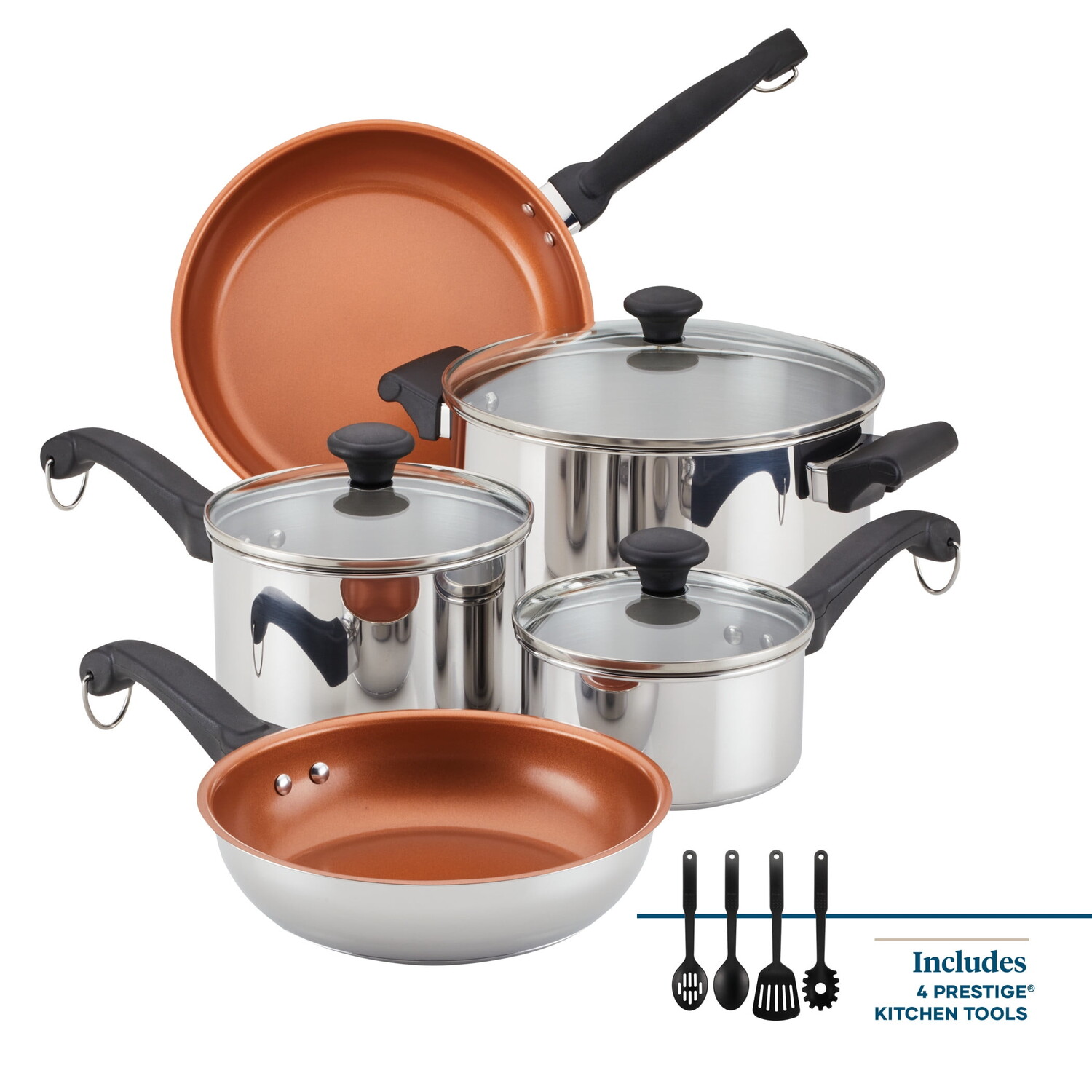 

Набор кастрюль и сковородок Farberware Classic Traditions 12 шт, серебристый
