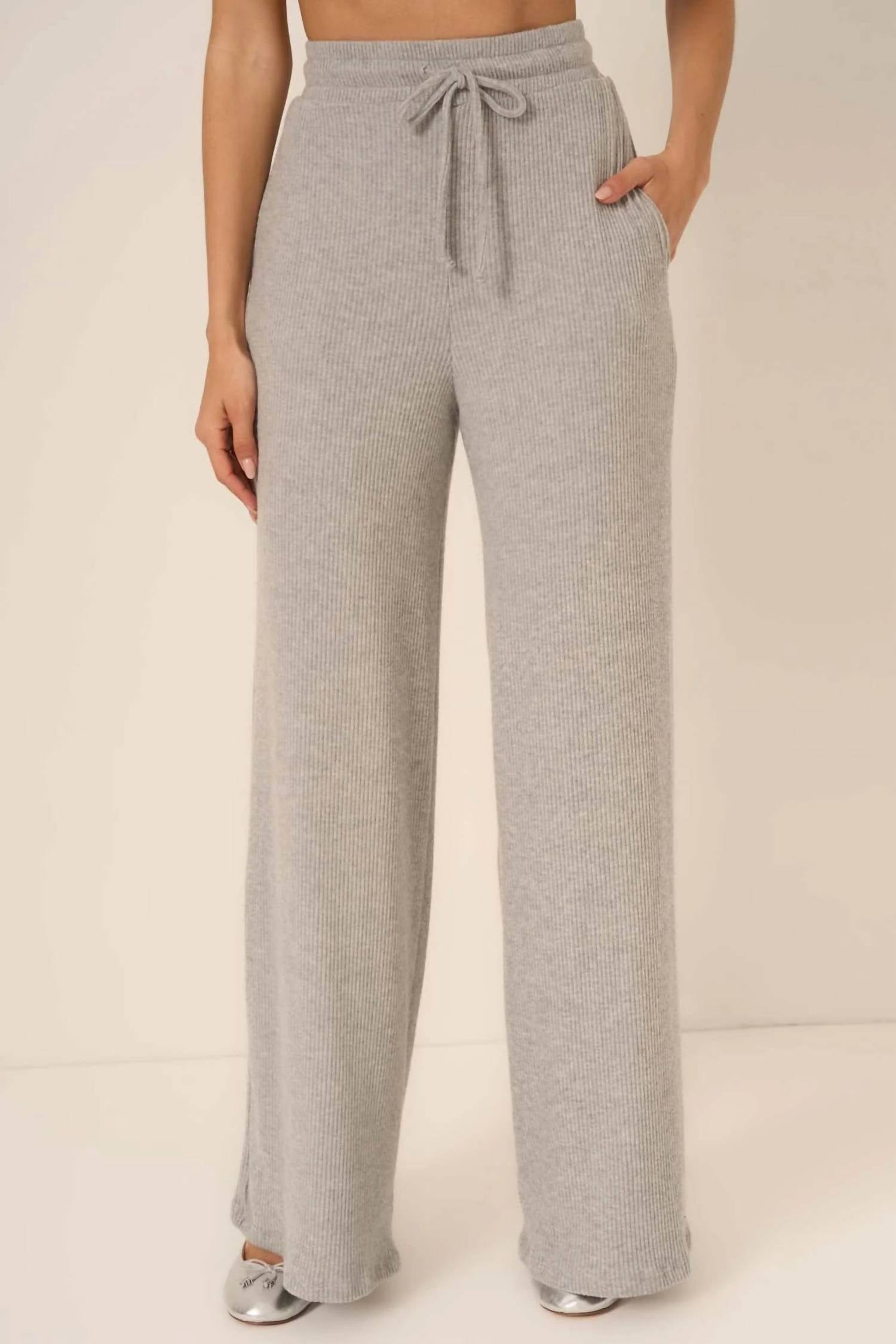 

Брюки Zooey Brushed Rib Pant серого цвета PROJECT SOCIAL T