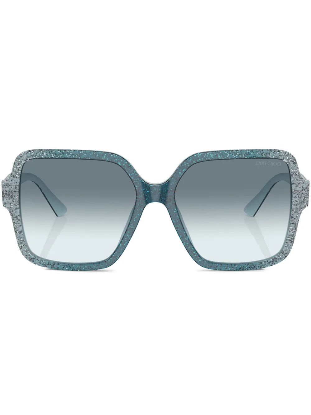 

Солнцезащитные очки в квадратной оправе с блестками Jimmy Choo, синий