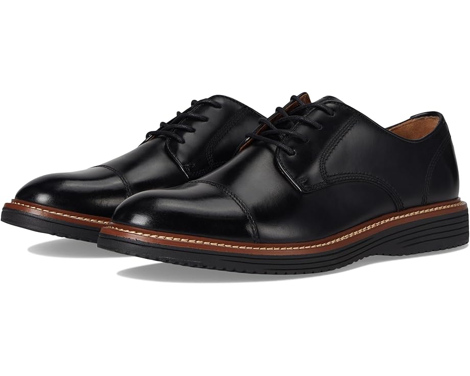 

Оксфорды Johnston & Murphy Upton Cap Toe, цвет Black Full Grain