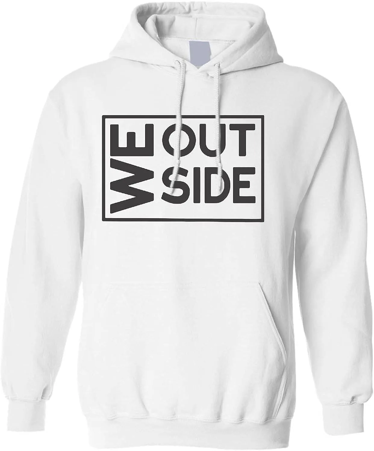 

Толстовка Allntrends с капюшоном и принтом We Out Side