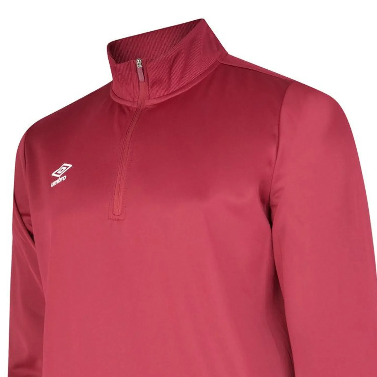Худи-свитшот с полузастежкой Umbro, бордовый — фото 3