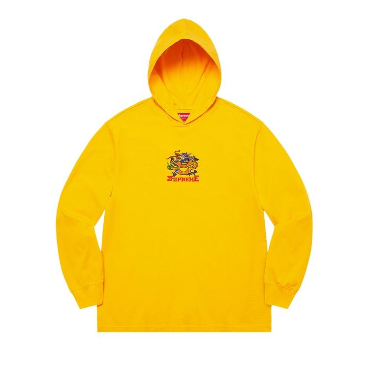 

Топ Supreme Dragon Hooded Long-Sleeve Top Gold, золотой