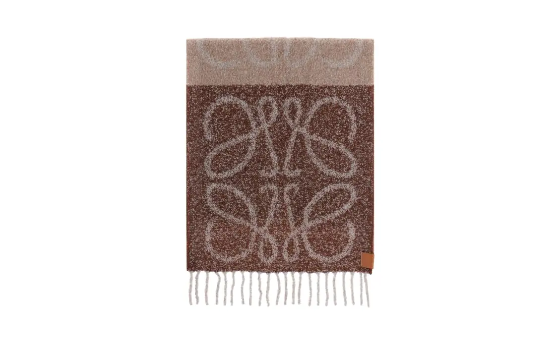 

LOEWE Вязаный шарф мужской, Brown