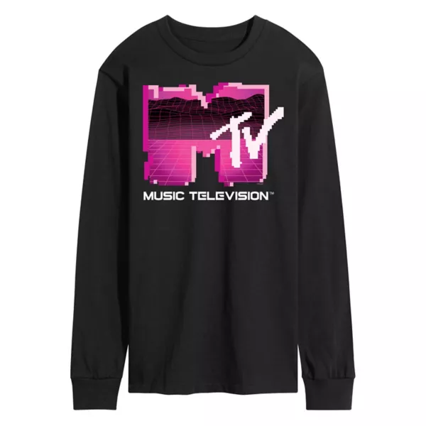 

Мужская футболка с длинным рукавом и графическим логотипом MTV Retro Gamer Licensed Character, черный