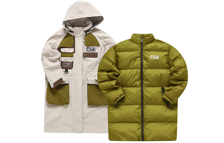 

Белый Mountaineering X FILAXWHITE MOUNTAINEERING пуховик женский бежевый Fila Fusion