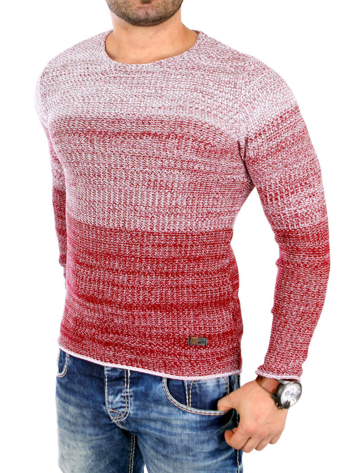 

Пуловер RESLAD Strickpullover Colorblock, бордо