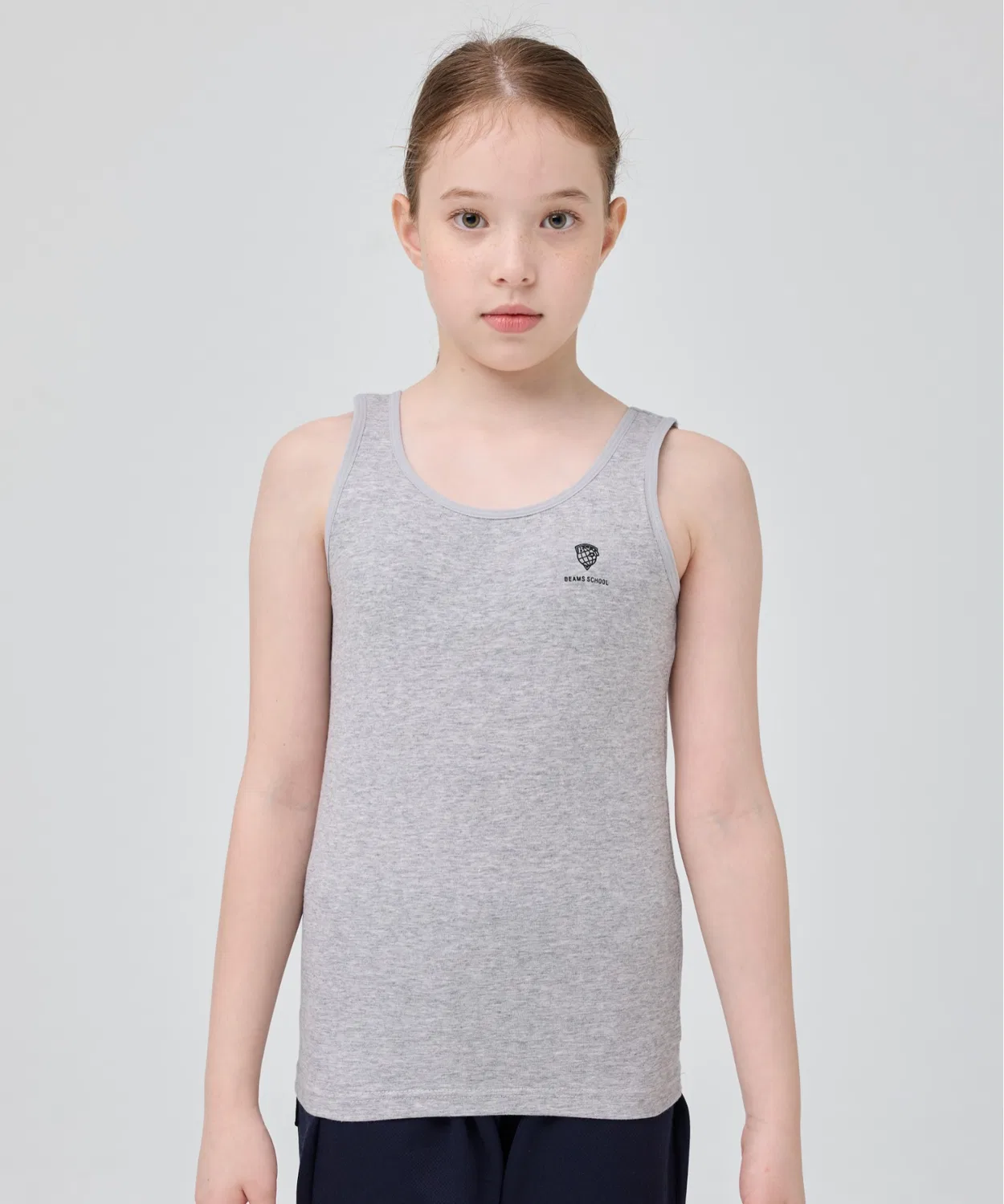 Топ без рукавов с чашками, BEAMS SCHOOL, серый