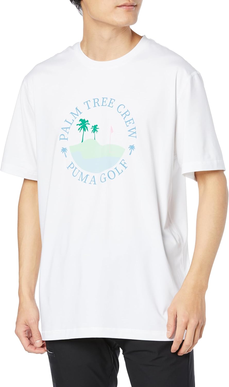 

Футболка для гольфа PUMA PTC (Palm Tree Crew) с графическим принтом, новая, мужская, белый