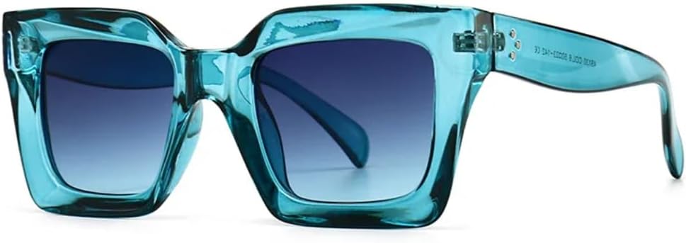 

Модные винтажные солнцезащитные очки в крупной оправе для женщин и мужчин, роскошные дизайнерские солнцезащитные очки большого размера, женские очки с защитой от УФ-излучения UV400 SZVVBKK, Blue Blue