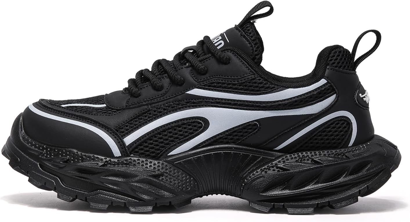 

Спортивные массивные кроссовки для бега, тренировочные обувь из сетки с толстой подошвой, белые, черные, серые цвета Generic