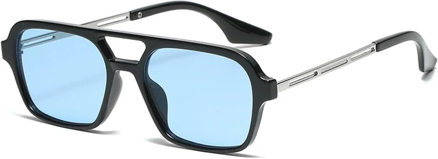 

Солнцезащитные очки с защитой от УФ-излучения UV400 | Панк, маленькая оправа, желтый металлик | Для женщин и мужчин, для занятий спортом на открытом воздухе и вождения DSVIGF, Blue