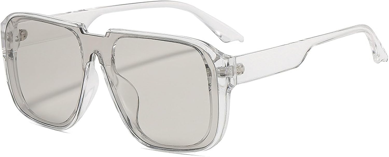 

Модные квадратные солнцезащитные очки-пилот для женщин, стильные дизайнерские солнцезащитные очки цвета шампанского для мужчин, винтажные очки 70-х годов mincl, Silver