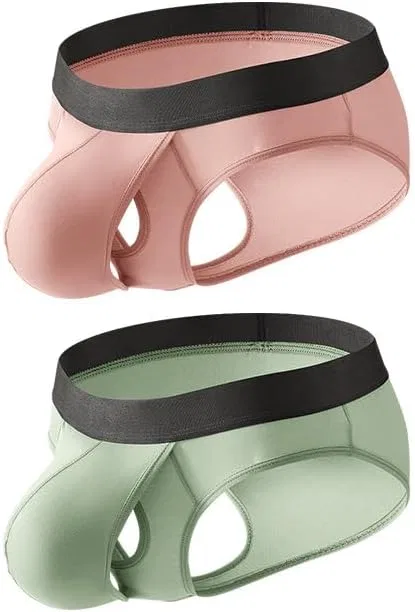 Боксеры с отверстием, отделяющие мошонку, Pink Green