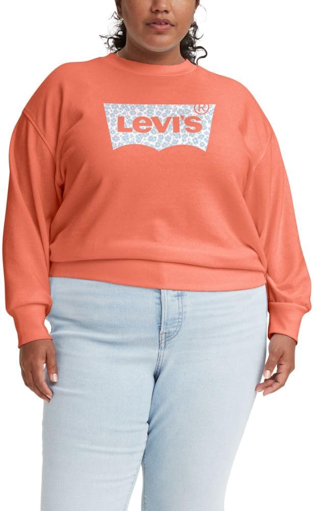 

Женская толстовка Levi's Graphic Standard с круглым вырезом, Riley Floral Batwing Terra Cotta