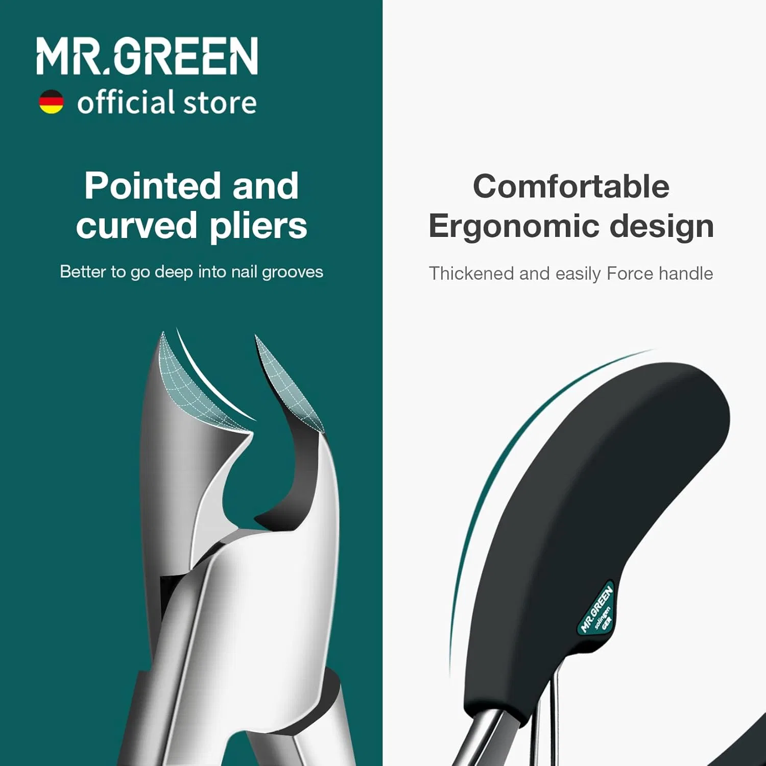 Кусачки для вросших ногтей MR.GREEN из нержавеющей стали, черные Mr.Green, Black + Nail Remover — фото 4