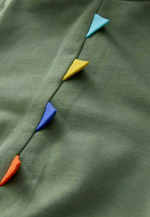 Толстовка на молнии стандартного кроя с характерным рисунком Next, Khaki Green — фото 3