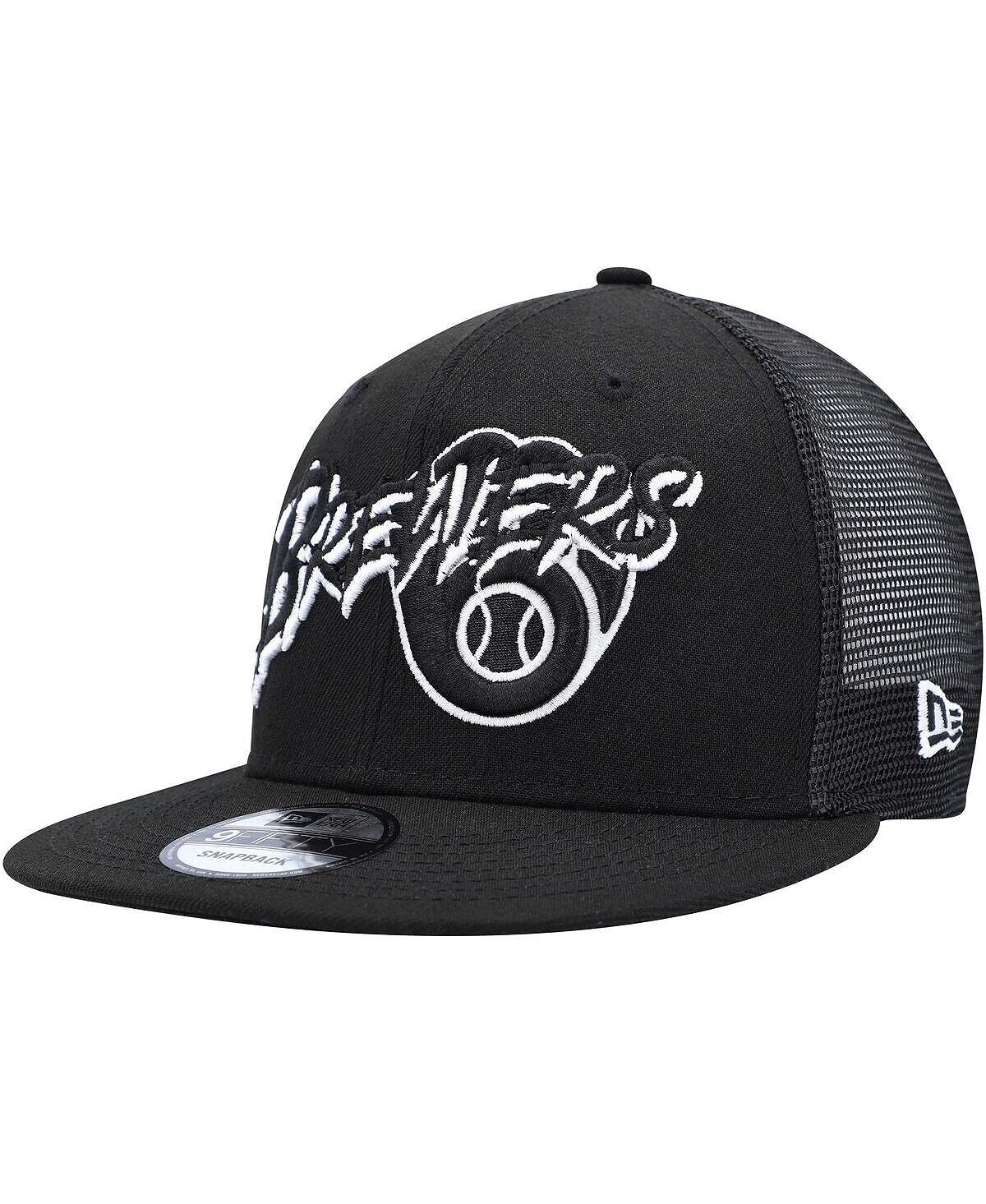 

Мужская черная кепка Milwaukee Brewers Street Trucker 9FIFTY Snapback New Era