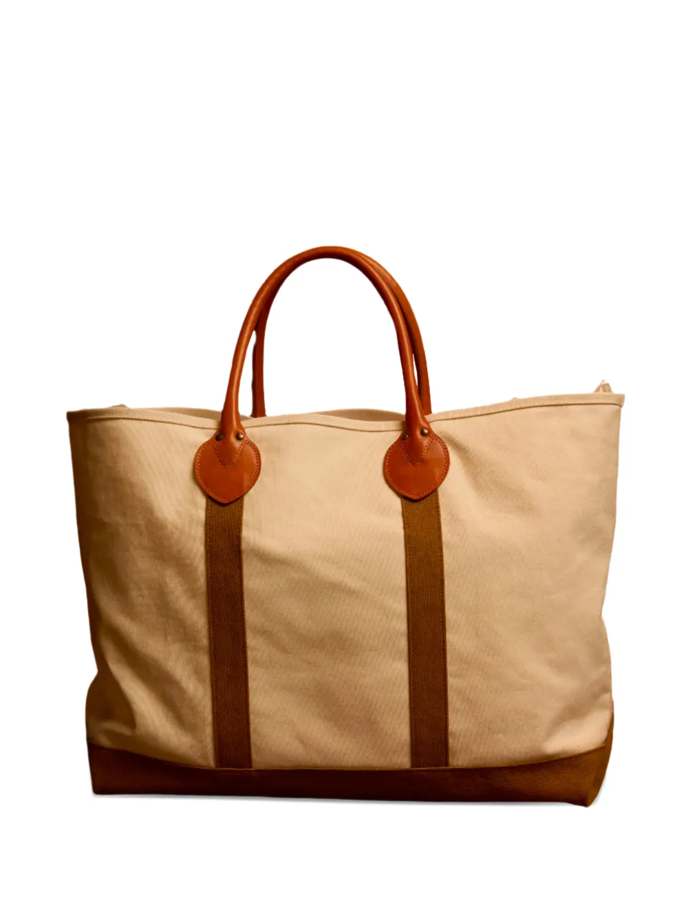 

Сумка-шоппер из хлопка с усиленной строчкой Fortela, бежевый