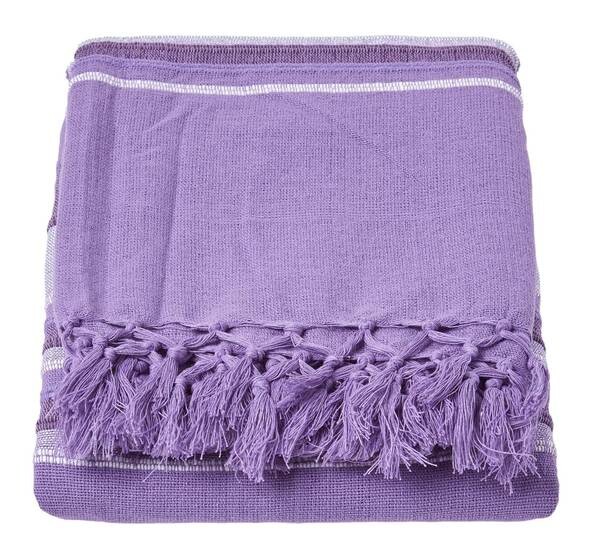 

Покрывало Homescapes Morocco gestreift, 150x1x200 см цвет mauve