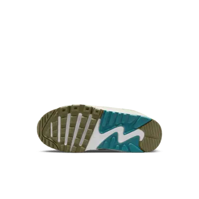 Кроссовки Nike Air Max 90 LTR PS, бирюзовый/белый/бежевый — фото 2