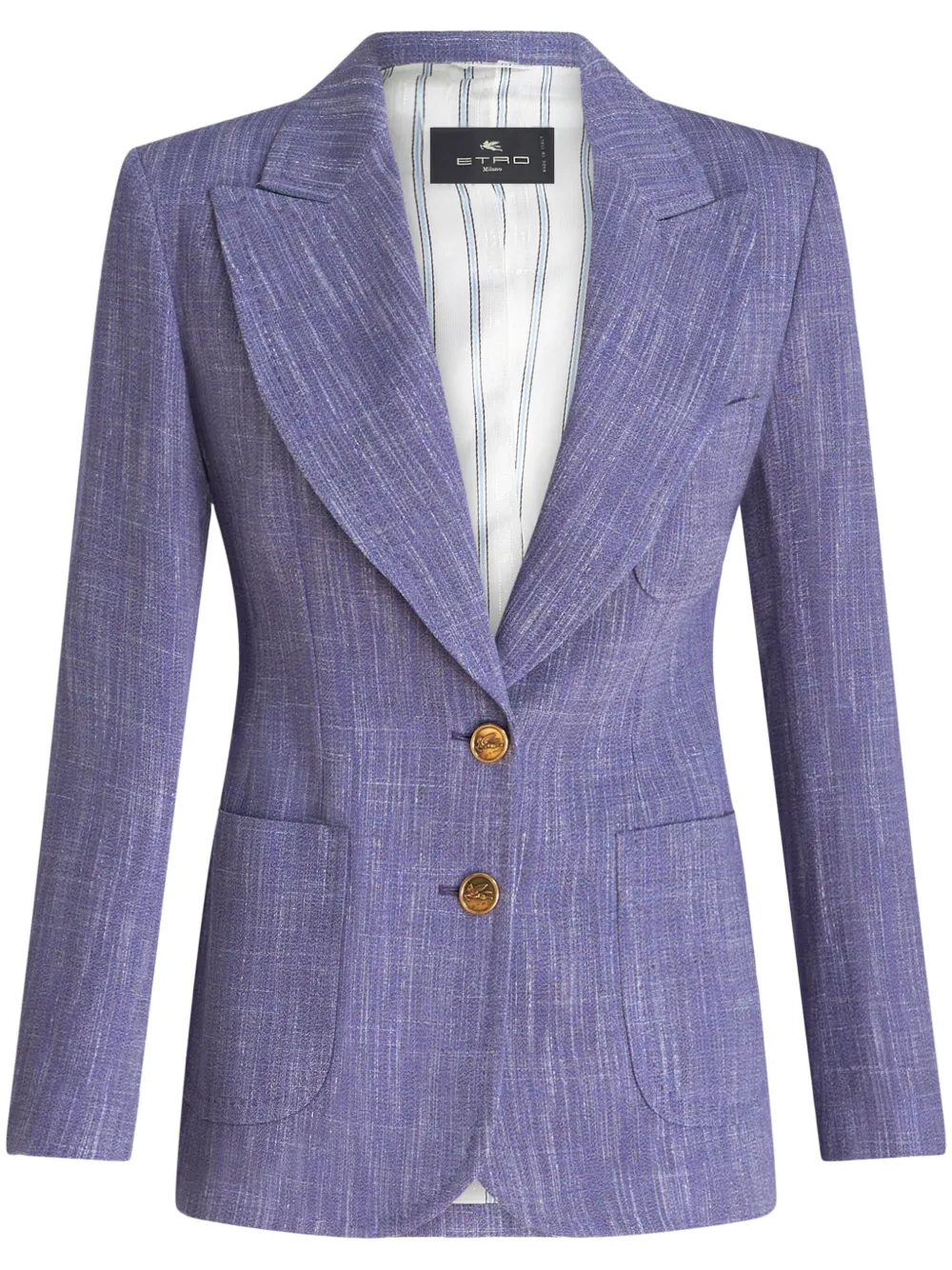 

Однобортный блейзер ETRO, фиолетовый