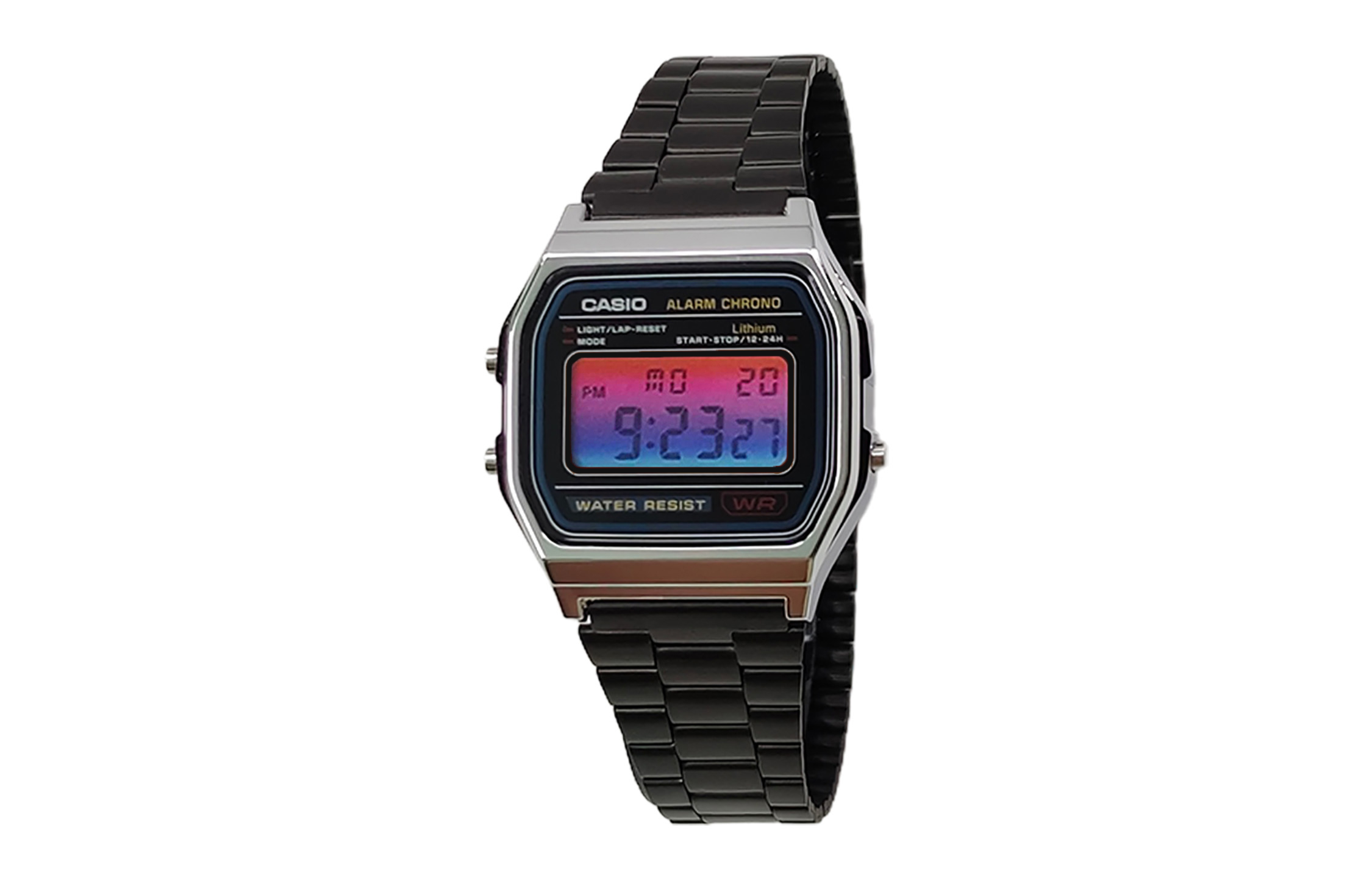 

Casio Мужские часы Retrofit Series с кварцевым механизмом, ремешком из нержавеющей стали и черным циферблатом