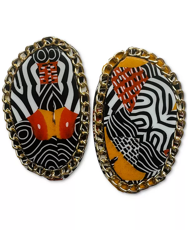 

Крупные серьги-гвоздики Zia Swanky Designs, brown