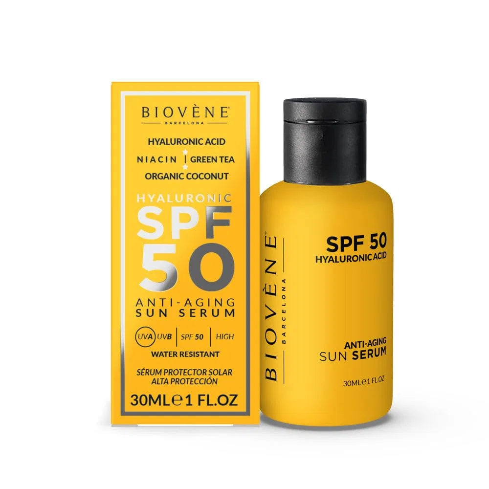 Сыворотка Biovene Barcelona — Гиалуроновая антивозрастная Nova Engel с SPF50 Biovène, 30 мл