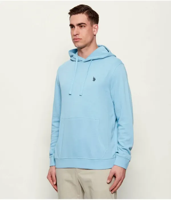 Толстовка regular fit Us Polo Assn, небесно-голубой