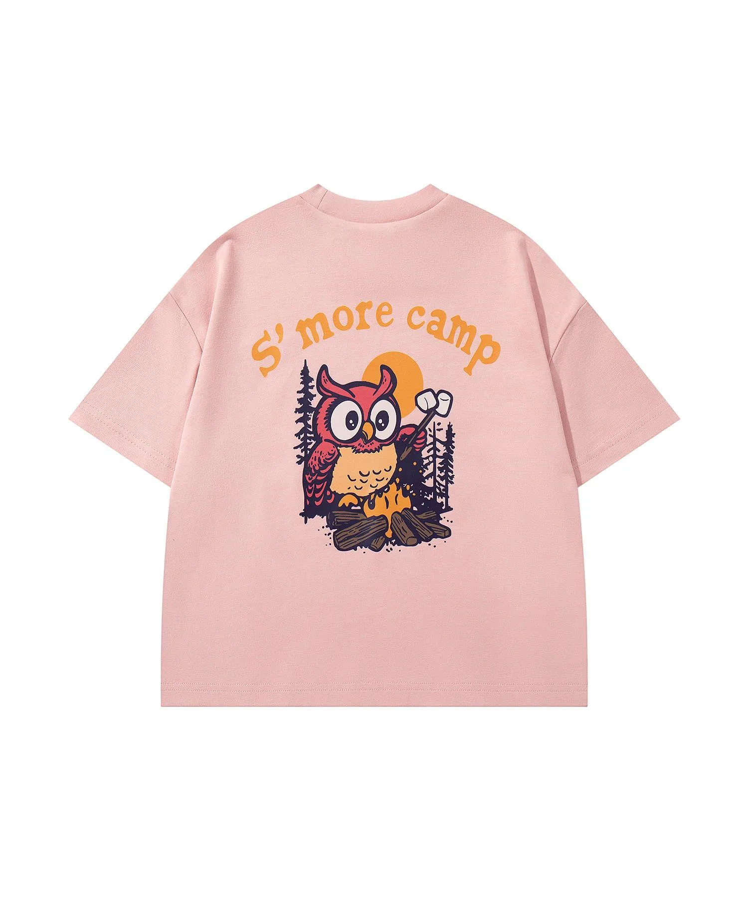 Футболка с коротким рукавом S'more/Owl Camp (детская) S'More, pink