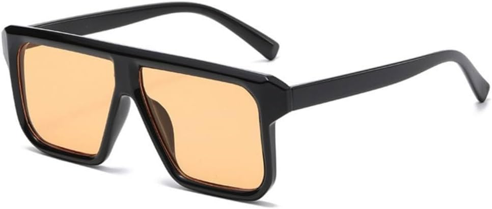 

Винтажные большие квадратные солнцезащитные очки для женщин, модные солнцезащитные очки в крупной оправе, женские очки с защитой от УФ-излучения UV400 MTZJH, Black Orange