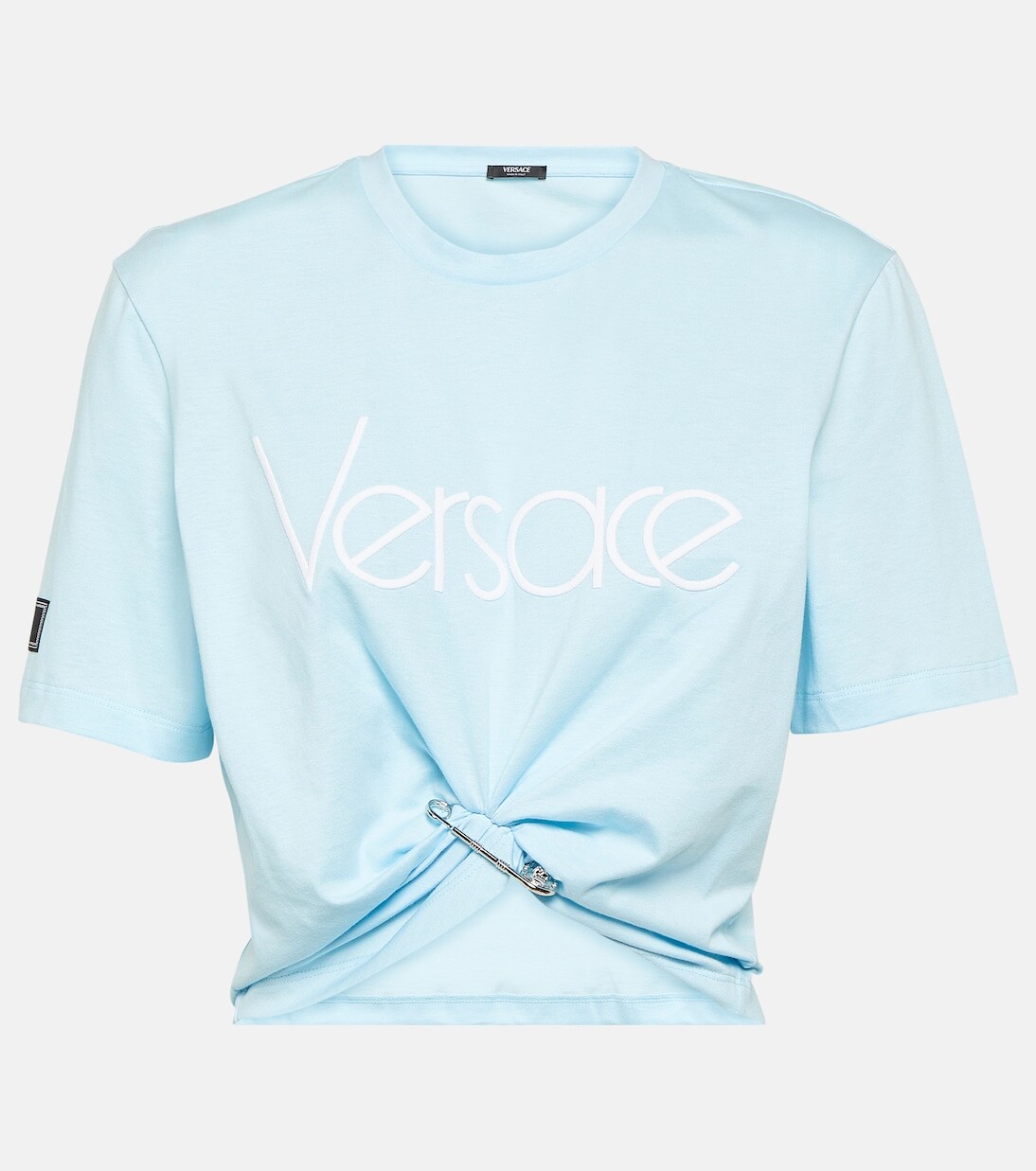 

Хлопковый укороченный топ 1978 года re-edition с логотипом Versace, синий