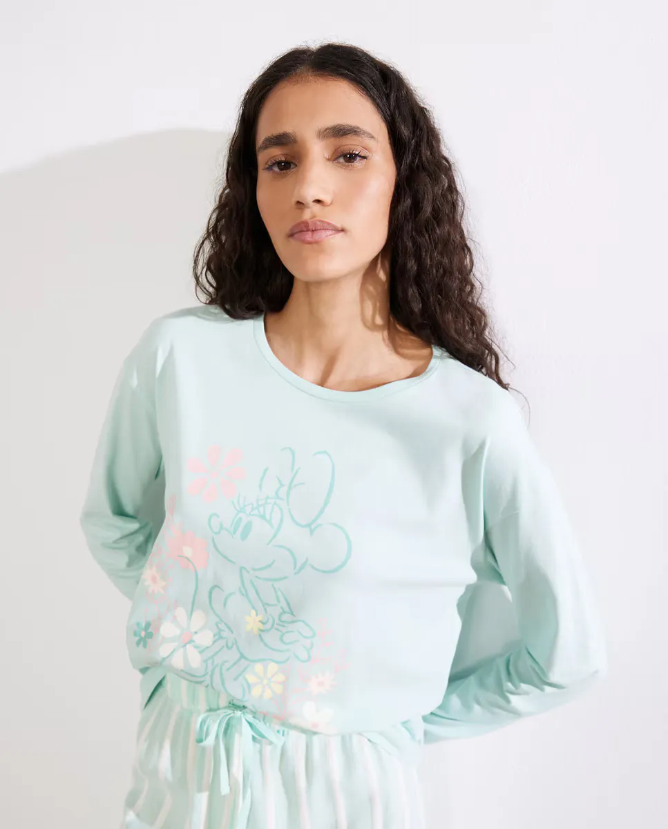 

Женская пижамная футболка Minnie Easy Wear, светло-зеленый