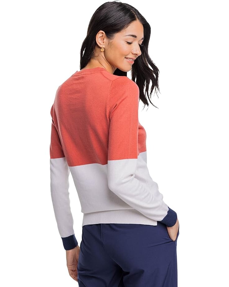 

Свитер Southern Tide Color-Block Fireside Sweater, цвет Dusty Coral