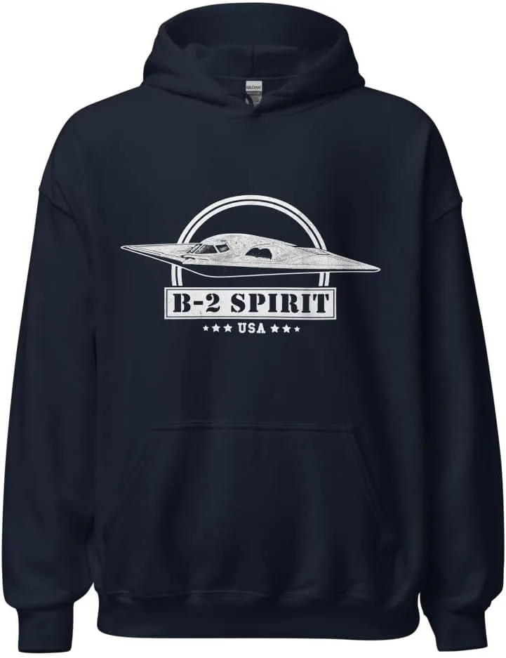 Толстовка B-2 Spirit - пуловер в стиле военной авиации Stealth Bomber Generic, темно-синий
