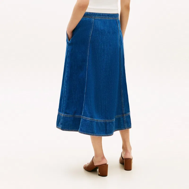 Джинсовая мини-юбка Women's Tommy Hilfiger, Denim Blue 1BJ — фото 4