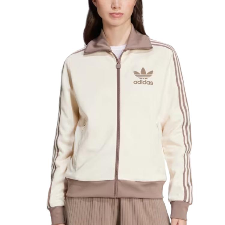 Adidas Originals Куртка BECKENBAUER TRACK женская коричневая, Brown — фото 4
